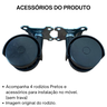Baú Organizador de Brinquedos Mdf com Rodízios Plancasa:preto Tx - 7