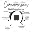 Ver imagem 6 de Baú Organizador de Brinquedos Mdf com Rodízios Plancasa:preto Tx