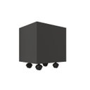 Ver imagem 2 de Baú Organizador de Brinquedos Mdf com Rodízios Plancasa:preto Tx