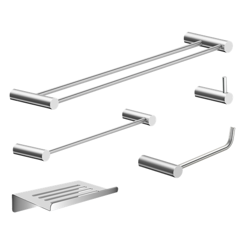 Kit de Acessórios para Banheiro Escovado 5 Peças 2190or Grego Metal