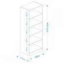 Ver imagem 3 de Estante para Livros Palermo 4 Prateleiras Branco - Irm Móveis