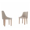 Conjunto com 2 Cadeiras Esmeralda em Madeira Maciça para Sala de Jantar Moderna Mobília - 1