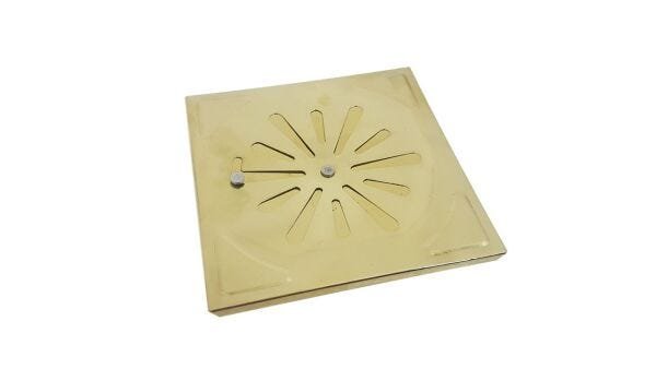 Grelha Para Ralo Manual Dourada 15 x 15 - 3