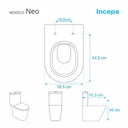Ver imagem 4 de Assento Sanitário Poliéster Neo Branco para vaso Incepa 1.6gpf 6lpf