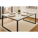 Ver imagem 2 de Mesa Industrial Branca 1,20m X 0,80m Estrutura de Metal Tampo Mdf