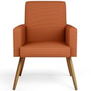 Ver imagem 6 de Kit 03 Poltronas Decorativa Para Sala De Estar Maria W01 Pés Palito Tecido Terracota - Lyam Decor
