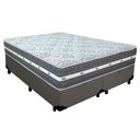 Ver imagem 1 de Cama Box Casal Bipartido Sintético + Colchão Anjos Black Graphite Molas Ensacadas 138x188x64cm