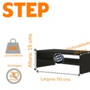 Ver imagem 6 de Aparador para monitor, apoio de mesa para monitor, prateleira mesa Cor:Preto