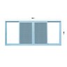 Janela Correr com Tela Mosquiteira 1,50x1,00m Vidro Temperado 6mm Fábrica do Alumínio - 4
