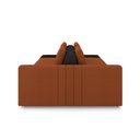 Ver imagem 6 de Sofá Ilha com Encosto e Almofadas Móveis Olimpo 265cm Modulado Linho/pu Terracota/preto G45 - Gran B
