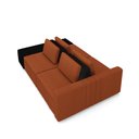 Ver imagem 4 de Sofá Ilha com Encosto e Almofadas Móveis Olimpo 265cm Modulado Linho/pu Terracota/preto G45 - Gran B