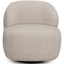 Ver imagem 3 de Kit 02 Poltronas Decorativa Orgânica Giratória para Sala Living Barolo L06 Linho Bege - Lyam Decor