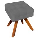 Ver imagem 1 de Puff Decorativo Base Giratória Karen Suede Grafite - Gran Belo