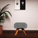 Ver imagem 2 de Puff Decorativo Base Giratória Karen Suede Grafite - Gran Belo