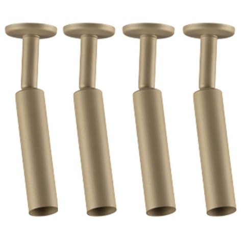 Kit 4 Spots Cilíndricos Luminária Sobrepor Dourado Iluminação Direcionável Alumínio G9 Neo