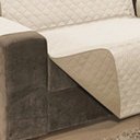 Ver imagem 4 de Protetor Impermeável Para Sofá De 04 Lugares Com Assento de 2,20M Dupla Face Manu - Cáqui Com Palha