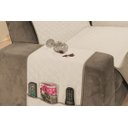 Ver imagem 5 de Protetor Impermeável Para Sofá De 04 Lugares Com Assento de 2,20M Dupla Face Manu - Cáqui Com Palha