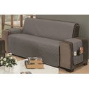 Ver imagem 1 de Protetor Impermeável Para Sofá De 04 Lugares Com Assento de 2,20M Dupla Face Manu - Cinza Com Preto