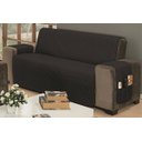 Ver imagem 3 de Protetor Impermeável Para Sofá De 04 Lugares Com Assento de 2,20M Dupla Face Manu - Cinza Com Preto