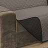 Protetor Impermeável Para Sofá De 04 Lugares King Com Assento de 2,40M D Face Manu - Cinza Com Preto - 2