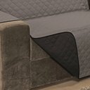 Ver imagem 2 de Protetor Impermeável Para Sofá De 04 Lugares King Com Assento de 2,40M D Face Manu - Cinza Com Preto