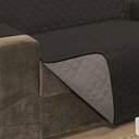 Ver imagem 4 de Protetor Impermeável Para Sofá De 04 Lugares King Com Assento de 2,40M D Face Manu - Cinza Com Preto