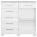 Ver imagem 7 de Cômoda Sapateira para Quarto 2 Portas 6 Gavetas Potenza A04 Branco - Lyam Decor