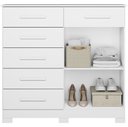 Ver imagem 6 de Cômoda Sapateira para Quarto 2 Portas 6 Gavetas Potenza A04 Branco - Lyam Decor