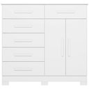 Ver imagem 5 de Cômoda Sapateira para Quarto 2 Portas 6 Gavetas Potenza A04 Branco - Lyam Decor