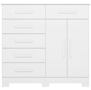 Ver imagem 5 de Cômoda Sapateira para Quarto 2 Portas 6 Gavetas Potenza A04 Branco - Lyam Decor