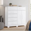 Ver imagem 4 de Cômoda Sapateira para Quarto 2 Portas 6 Gavetas Potenza A04 Branco - Lyam Decor
