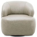 Ver imagem 2 de Poltrona Giratória Living Orgânica Donk L08 Sintético Gelo - Mpozenato