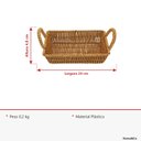 Ver imagem 7 de Cesto Organizador de Plástico Natural 4x19x19cm Multiuso Roupas Decoração Sala