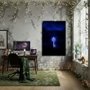 Ver imagem 2 de Quadro Decorativo Chave Mágica Azul - 70x50cm:moldura Preta