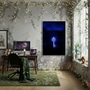 Ver imagem 1 de Quadro Decorativo Chave Mágica Azul - 70x50cm:moldura Preta