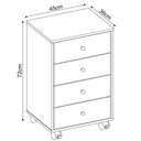 Ver imagem 4 de Mesa De Cabeceira 4 Gavetas Presence D02 Branco