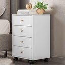 Ver imagem 1 de Mesa De Cabeceira 4 Gavetas Presence D02 Branco
