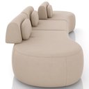Ver imagem 6 de Sofá 5 Lugares Orgânico para Sala Living 366cm Vasti M03 Veludo Bege - Lyam Decor