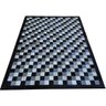 Tapete de Couro Tricolor Preto Branco Cinza 1,50x2,00 com Bordas - 1