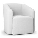 Ver imagem 1 de Poltrona Stella Max Bouclê Off White Base Giratória - D'Rossi