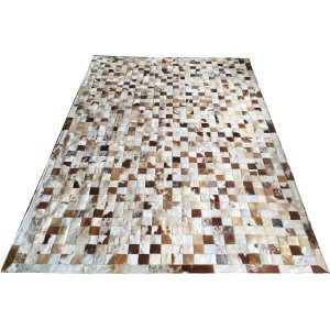 Tapete de Couro Marrom Malhado 2,00x3,00 com Bordas