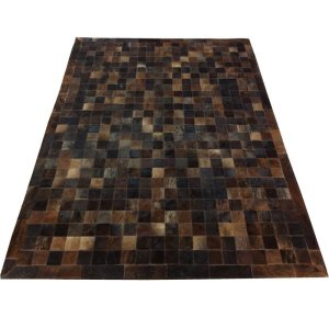 Tapete de Couro Marrom Exotico 2,00x3,00 com Bordas