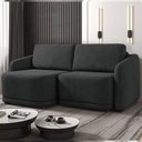 Ver imagem 1 de Sofá Cama Modulado Retrátil e Reclinável Varsóvia 216cm Veludo Cinza Chumbo G33 - Gran Belo
