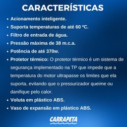 Pressurizador de Água Komeco Automático Tp 825 G3 Bivolt - 5