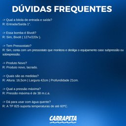 Pressurizador de Água Komeco Automático Tp 825 G3 Bivolt - 7