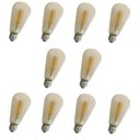 Ver imagem 1 de Kit Lâmpada Filamento Led St64 4w 2400k 400lm-nordecor (c/10)