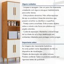 Ver mais imagens de Torre Quente 4 Portas Lorena - Kaiki Móveis Nature/Off White
