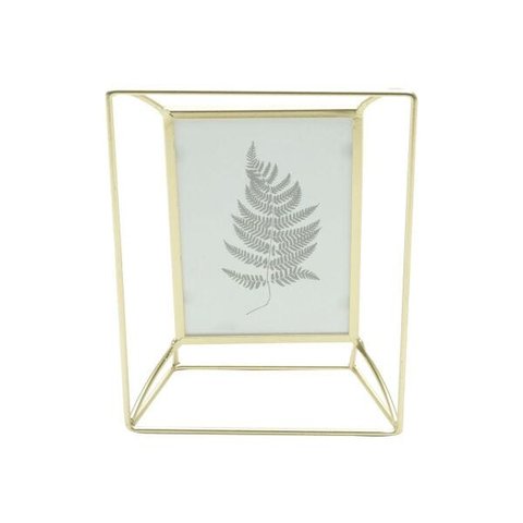 Porta Retrato Wire Frame Dourado 10x15