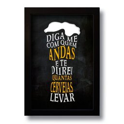 Quadro Decorativo Frase Cerveja 33x43 cm - 1