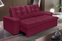 Ver imagem 1 de Sofá Retrátil e Reclinável Aspen 2.90m Super Pillow - Vermelho